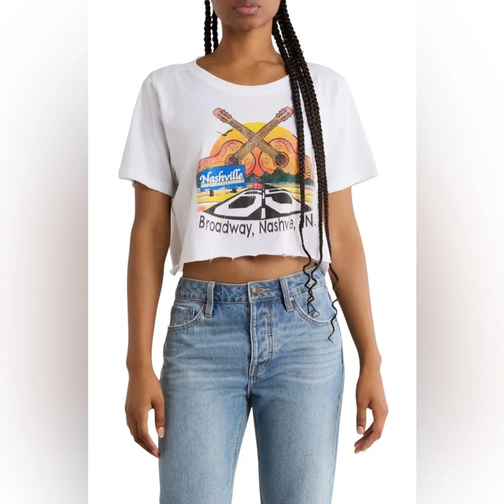 Prince Peter Nashville Broadway Cropped Short Sleeve Tee Size Large